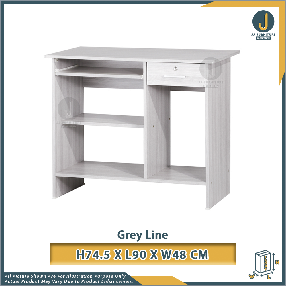 SURIA 3ft Computer Table with Keyboard Tray & Lockable Drawer JJ